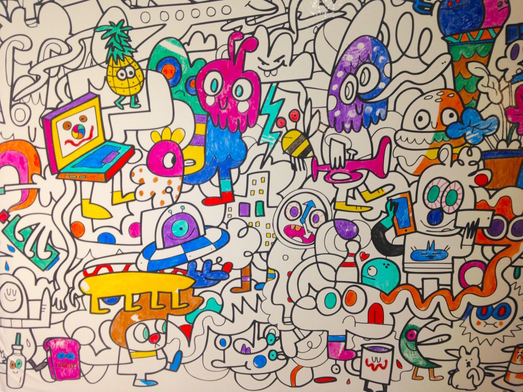 IdeaPaint: mural by Jon Burgerman & BLIK Design Studio