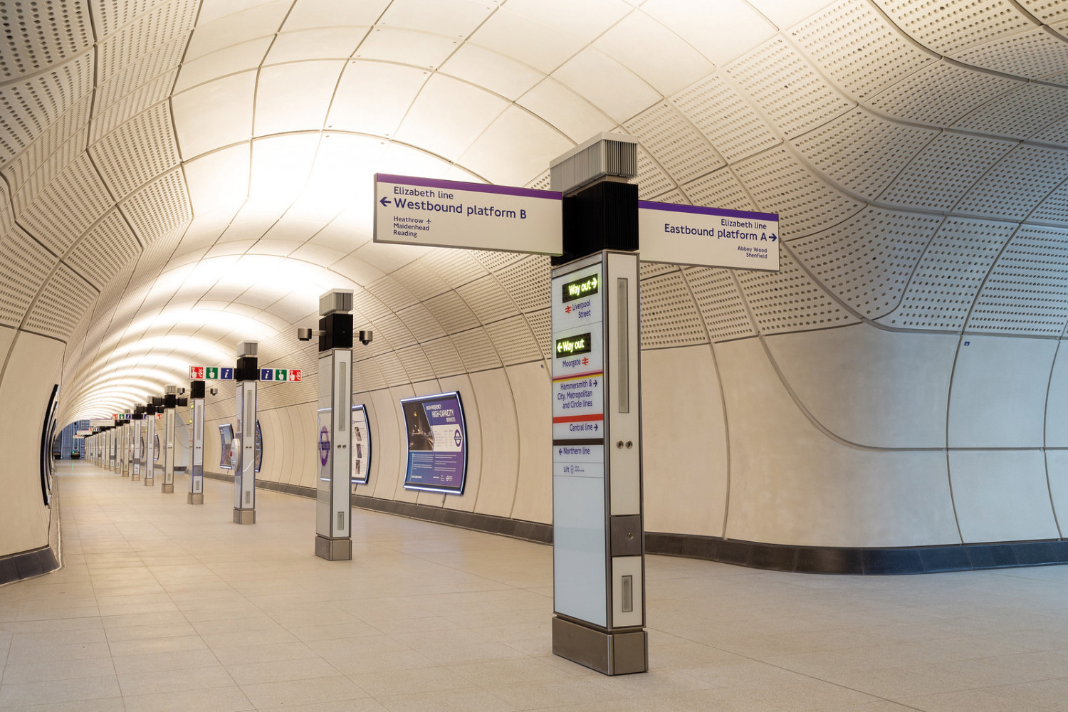 Alight here for Elizabeth Line on 24th May   FUTURE Designs meets Transport for London’s exacting specification requirements for an LED future