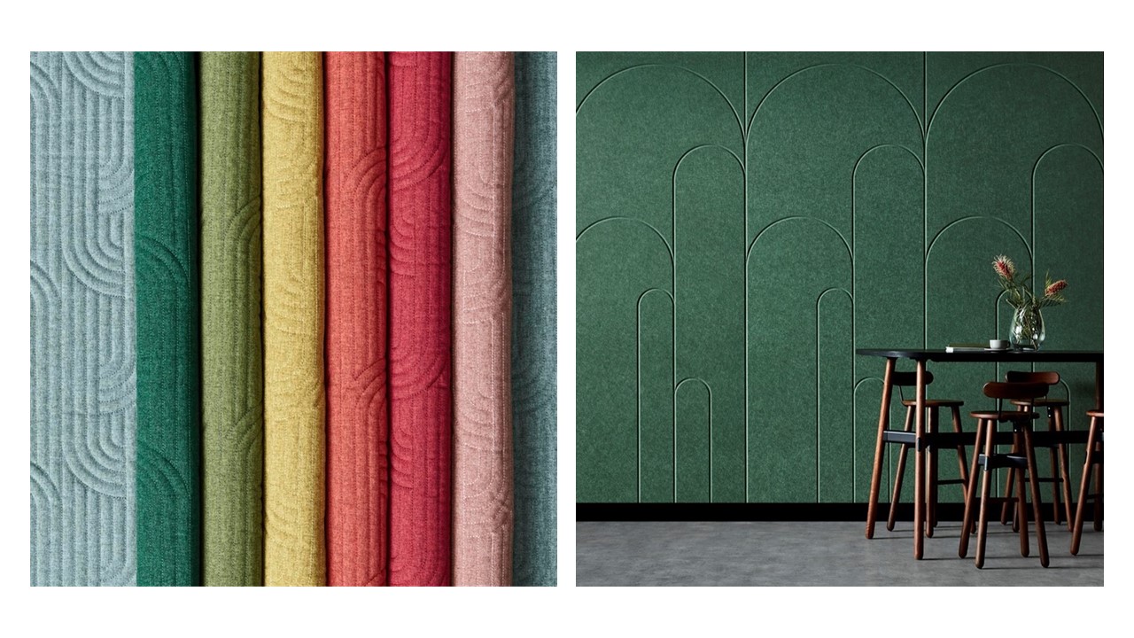 Walls Without Limits Woven Image’s portfolio of elegant tactile applications expands for November 2022 with Serene Contours